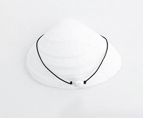 Leather Choker, Genuine Fresh Water, Seashell White Pearls, Necklaces Worn by Surfers in Hawaii, Boho