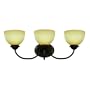 Westinghouse 64270 St Augustine Energy Star Three-Light Wall Fixture, Oil Rubbed Bronze with Amber Mist Globe