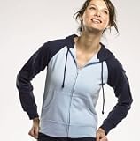 Ladies' Two-Tone Raglan Full-Zip Hooded Sweatshirt
