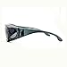 Womens Polarized Fit Over Glasses Rhinestone Sunglasses Oval Rectangular Gray