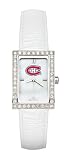 Montreal Canadiens Ladies Allure Watch White Leather Strap