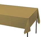 Glittering Gold Paper Tablecovers 54 inchx108 inch 1 pc