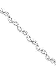 Sterling Silver Fancy Cz Bracelet