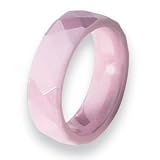 Chisel Pink Ceramic Ring (6.0 mm) - Sizes 5-9