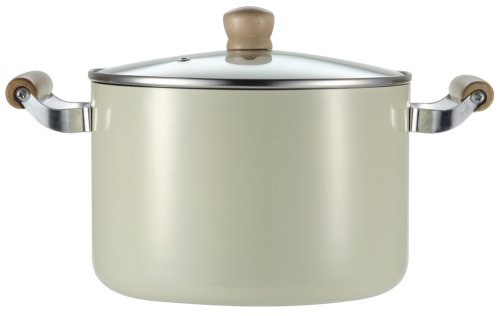 サルサ ふっ素加工 IH対応 ガラス蓋付 半寸胴鍋 22cm H-4258