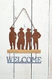 12.5 &acute; Metal Scenic Home Dcor Cowboys Welcome Sign - B0015MW9SS