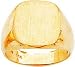 14K Gold Mens Signet Ring Sz 10