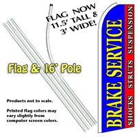 Brake Service Feather Banner Flag Kit (Flag & Pole)