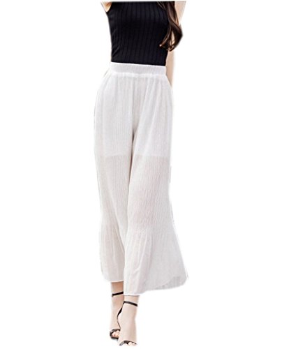 【PALERO・パレロ】 選べる7色 ガウチョパンツ ワイドパンツ ハイウエスト ワイドレッグ パンツ 幅広 レディース レディーズ ガウチョ ワイド ゆったり シフォン 楽ちん 大人 スカーチョ カジュアル エレガンス きれいめ スタイル 春 夏