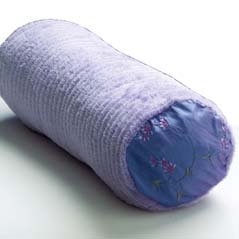 Sonoma Lavender Heat Pillow - Embroidered Lavender Neck Roll