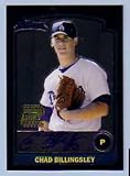 2003 CHAD BILLINGSLEY Bowman Chrome Draft Picks Autograph Baseball MLB Rookie Cards - Near Mint to Mint Condition (Los Angeles Dodgers)