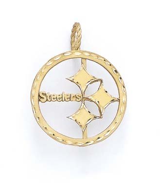14k Pittsburgh Steelers Pendant - JewelryWeb