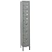 Hallowell U1288-6HG Hallowell Gray Steel Premium Box Locker, 1 Wide with 6 Opening, 6 Tier, 12" Width x 78" Height x 18" Depth, Knock Down