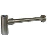 Elements of Design DD8108 Faucetier Modern Bottle-Trap 12-Inch Vessel Sink Drain, Satin Nickel