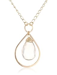 Lotus Jewelry Studio 14k Gold-Filled and Mystic Topaz Grecian Medallion Pendant Necklace