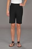 Womens Stretch Canvas Faux Fly Short
