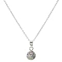 Kids' Sterling Silver Pave Crystal Pendant - Multi