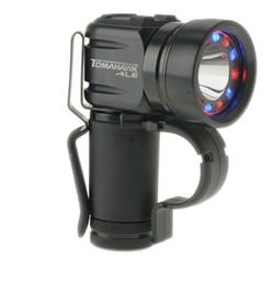  First-Light 999126D Black Tomahawk Law Enforcement (ONLY) Tactical Flash Light with Red, White & Blue LED's and Safety Strobe with 120 LUMEN Output. 