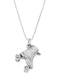 Sterling Silver Large Roller Skate Necklace