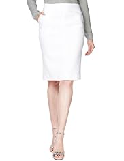 Autograph Linen Blend Seam Pencil Skirt