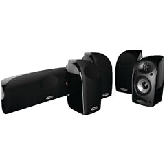 polk audio TL150 Blackstone Satelliten Surround Lautsprecher Set ohne Bass Schwarz (5-tlg)