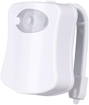 Motion Activated Toilet Night Light, NALAKUVARA Mini Sensor 8 Colors Changing Battery-powered LED Toilet Nightlight, Makes Soft Light Washroom, Fits Any Toilet