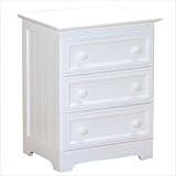 Atlantic Furniture C-71302 Manhattan Three Drawer Nightstand in White