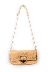 Weaved Convertible Clutch in Beige
