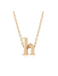 Rose Gold Initial H Pendant Necklace