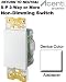 Leviton Acs15-1lw Acenti 15a 120-volt Ac Non-dimming Switch For Single Pole, 3-way Or More Applications With Led Locator, Alabaster