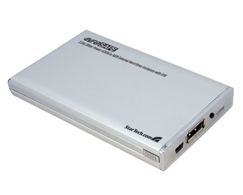 StarTech.com 2.5-Inch Power eSATA to SATA External Hard Drive Enclosure S2510PESAT (Silver)