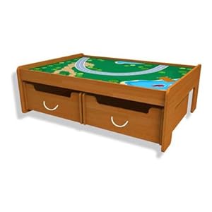 train table with drawers