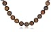 14k Yellow Gold Dyed Chocolate 9mm-10mm Freshwater Cultured Pearl Strand, 18