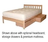 Full Size Nomad Platform Bed Frame - Solid Hardwood