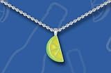 Corona Lime Slice Pendant Swarovski Crystal Anklet