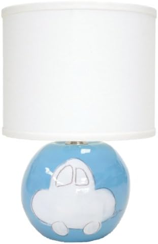 Blue Car Character Sphere Kids Ceramic Table Lamp