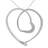 Sterling Silver Modern Heart Pendant