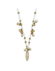 18" Drop Multi Gem Necklace