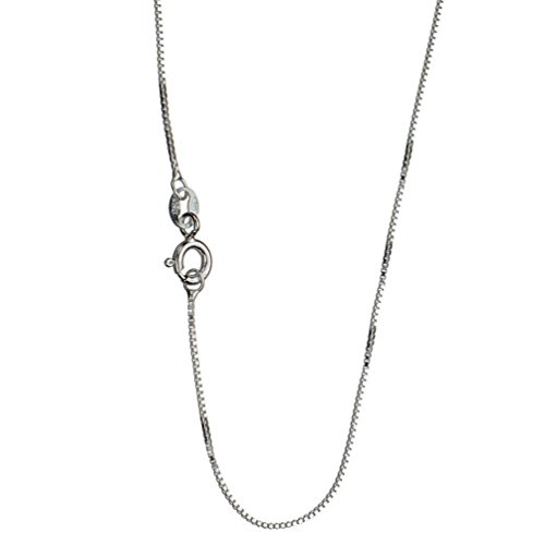 Sterling Silver 1mm Box Nickel Free Chain Necklace Italy 18 Inch