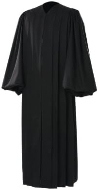 Manufaktur Men Magisterial US Judge Robe MERINO CASHMERE SILK Custom Size Black