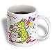 Lee Hiller Designs Happy Birthday - Colorful Happy Birthday Dragon lighting candles on Cake - Mugs