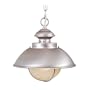 Vaxcel OD21518BN, Lighthouse 1 Light Nautical Outdoor Lighting Pendant Fixture, Nickel, Glass, B2466
