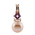 14k Rose Gold 0.41 Ct Pink Tourmaline & 0.03 Ct Diamond Pendant
