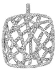 Clevereves 14K White Gold 1 1 2 Ct Tw Diamond Pendant