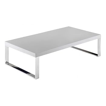 Table basse laqué gris rectangulaire 110 cm Enora Id'Clik