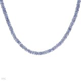 Sterling Silver 31.5 CTW Tanzanite Ladies Necklace. Length 18 in. Total Item weight 8.3 g.