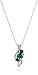 10k White Gold Created White Sapphire Three Stone Pendant Necklace, 18