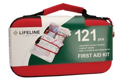 Lifeline 121 Piece First Aid Kit (Red)