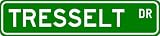 TRESSELT Street Sign ~ Personalized Family Lastname Sign ~ Gameroom, Basement, Garage Sign Novelty** ALUMINUM
