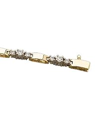 14K Two-Tone Gold Diamond Bracelet - 1.87 Ct. -- LIFETIME WARRANTY